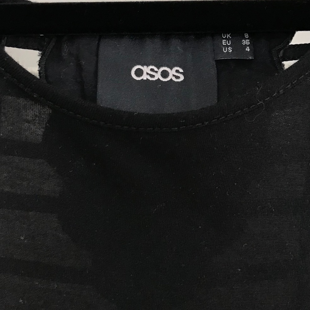 Asos Black Top with Cut-Out Backside - Size 4 - Picture 4 of 4